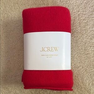 J. Crew Vibrant Red Cashmere Wrap